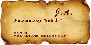 Jeszenszky András névjegykártya