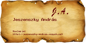 Jeszenszky András névjegykártya