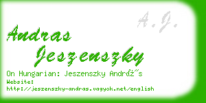 andras jeszenszky business card